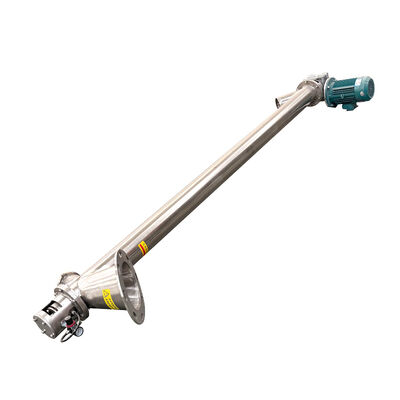 Schraubförderer mit Auger, der für den Materialfluss in industriellen Produktionsprozessen bestimmt ist, um Pulver, Granulate und kleine Blöcke reibungslos zu bewegen