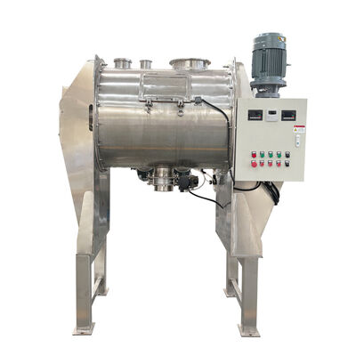 Edelstahl-Pflugmischer mit SPS-Steuerung und pneumatischer Entleerung für industrielles Mischen