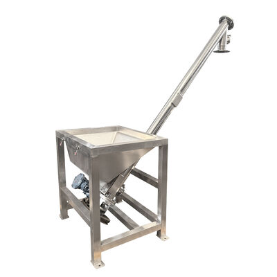 Schneckenförderer mit Spiralförderband zur kontinuierlichen Beförderung von Pulver, Granulaten und kleinen Blockmaterialien.